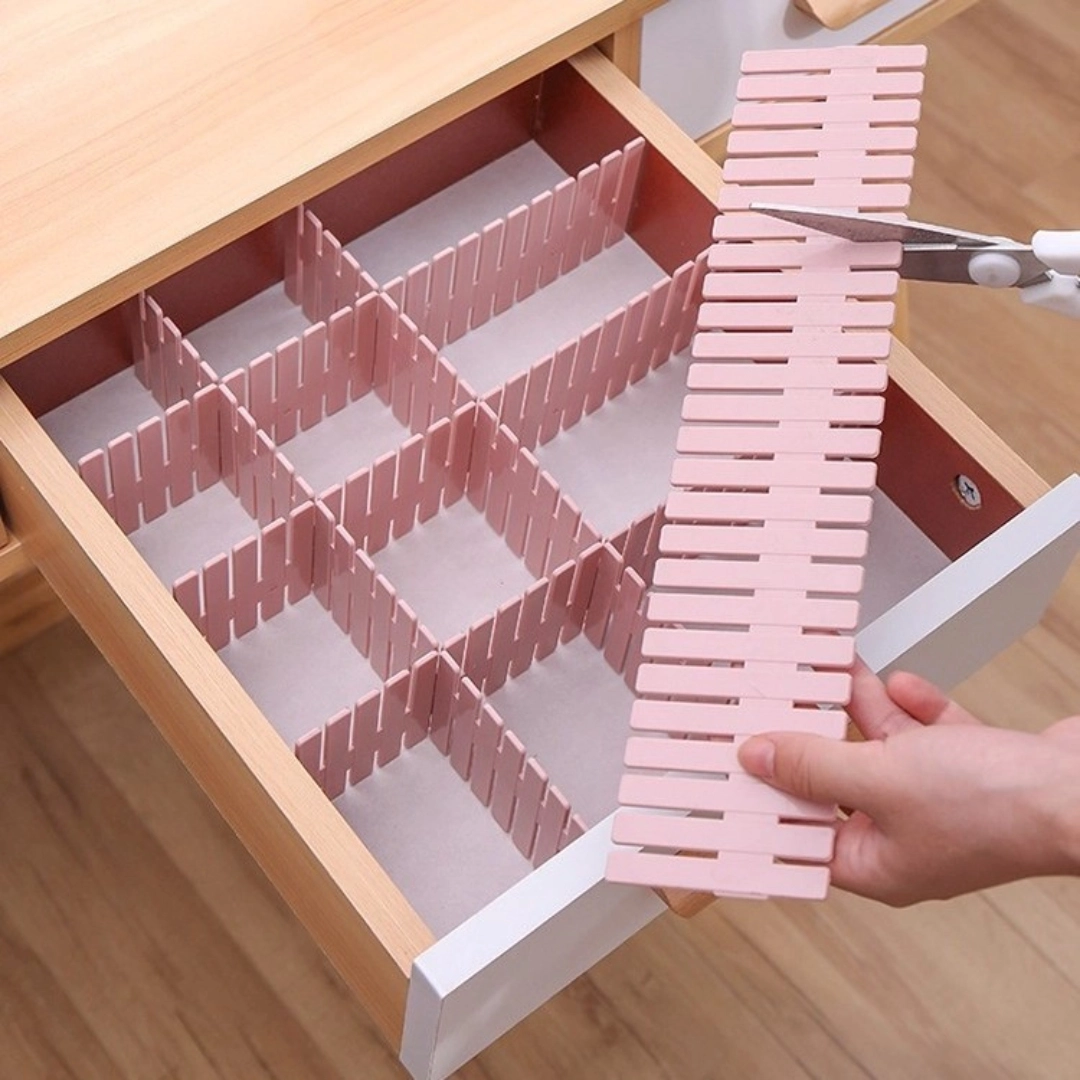 6Pcs Diy Adjustable Drawer Dividers – Plastic Partition Boards For ...