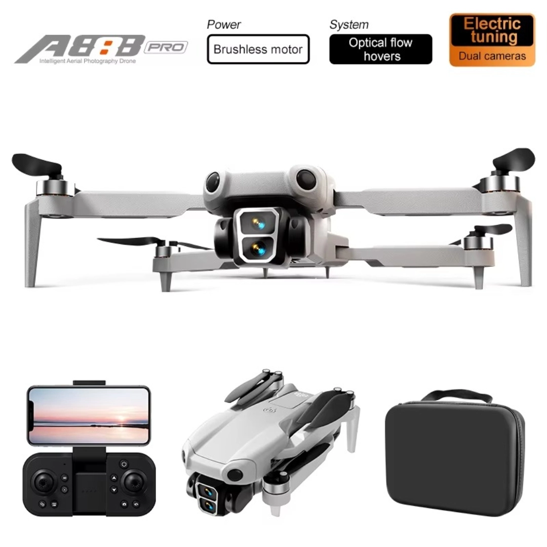 ikaufen Drone E88 avec contrôle d'écran intégré, caméra pour adultes RC Drone avec double caméra ikaufen Drone E88 avec contrôle d'écran intégré, caméra pour adultes RC Drone avec double caméra