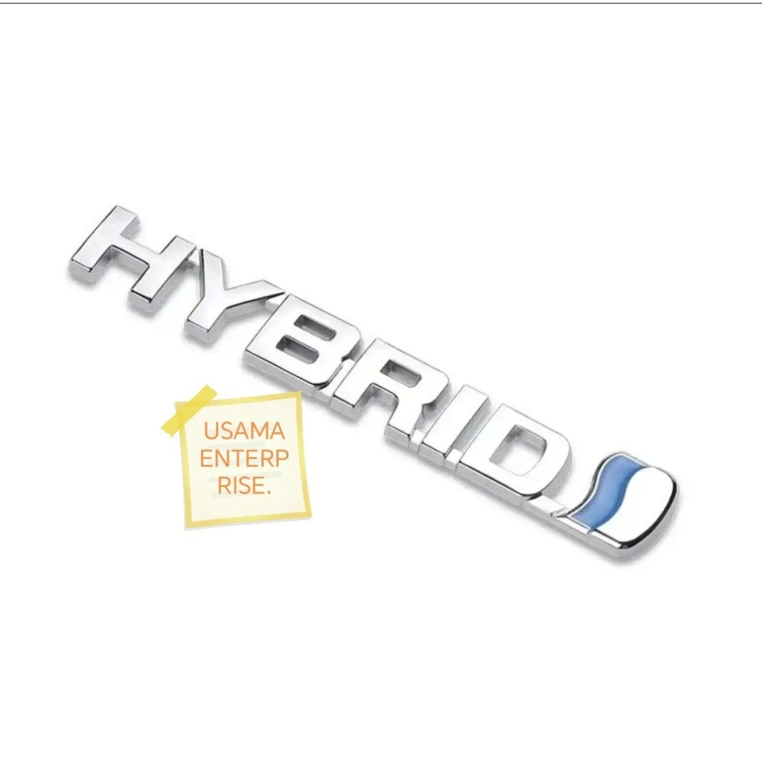 Ibrida Sticker 3D Metal Hybrid Letter Car Badge Stickers Decal for For Hybrid Toyota ...