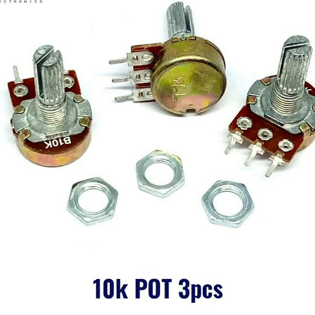 10K POT- 3pcs DIY Kit for various use- Potentiometer by Akram Electronics