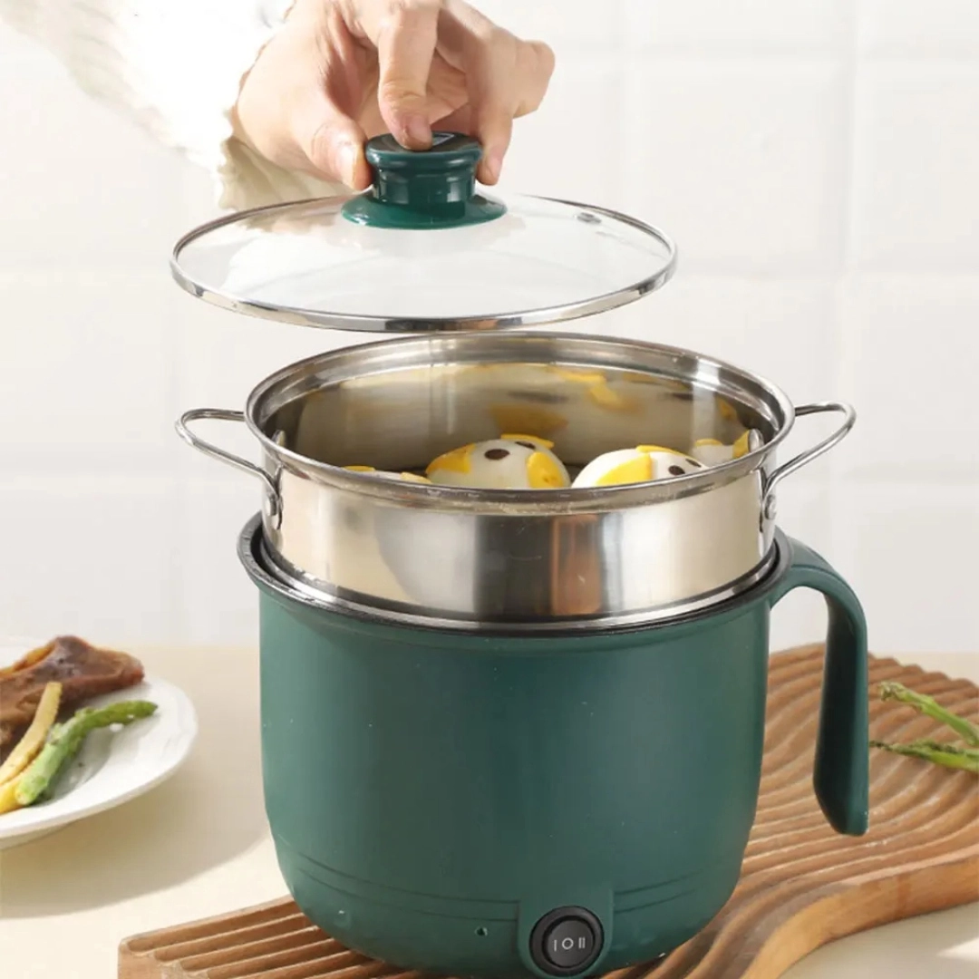 Mini Electric Rice Cooker 18 Cm Non-Stick Cooking Machine Double Layer ...