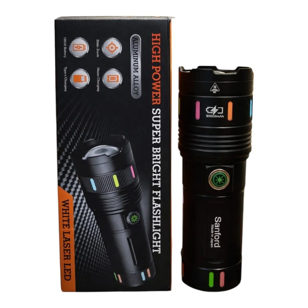 Sanford Torch Light – 30000mAh Powerful LED Flashlight