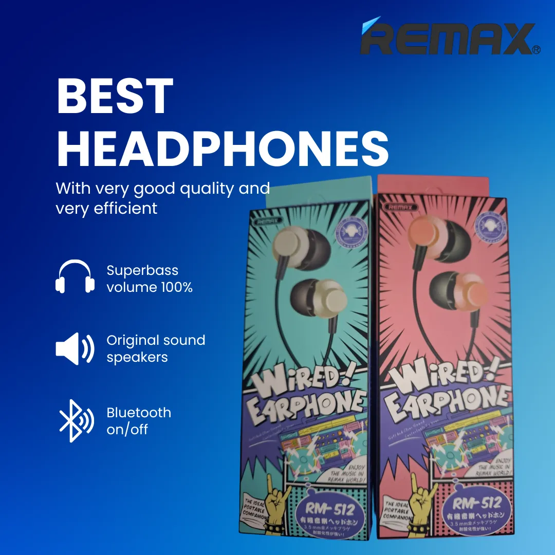 REMAX RM 512 High Performance Wired In Ear Earphone Stereo with Mic, 3 ...