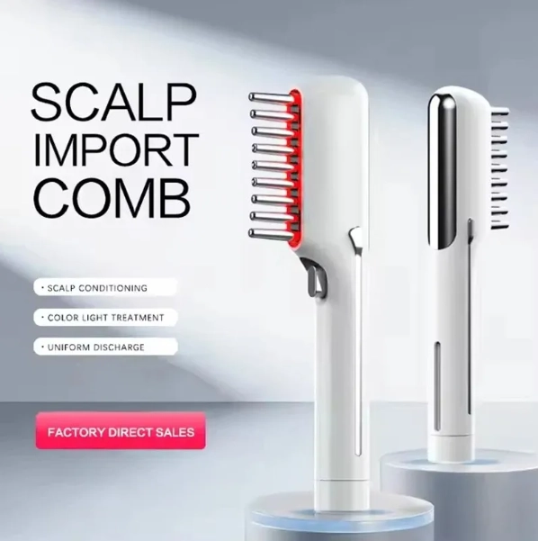 Led Comb Electric Massage Comb Hair Oil Growth Applicator LED Red Light Therapy