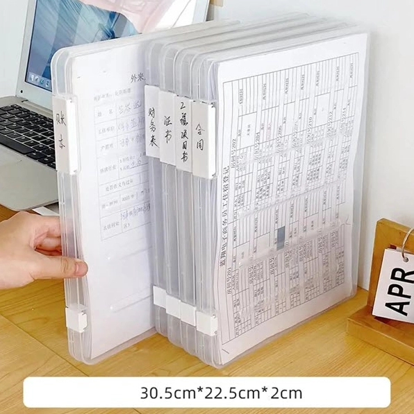 A4 Document Storage Box Transparent Portable Test Paper Organizer Case ...
