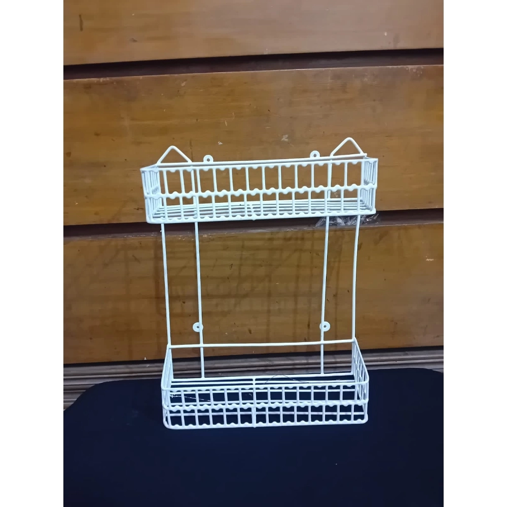 2 Level Hanging Rectangle Shape Wall Mount Storage Rack Organizer ...
