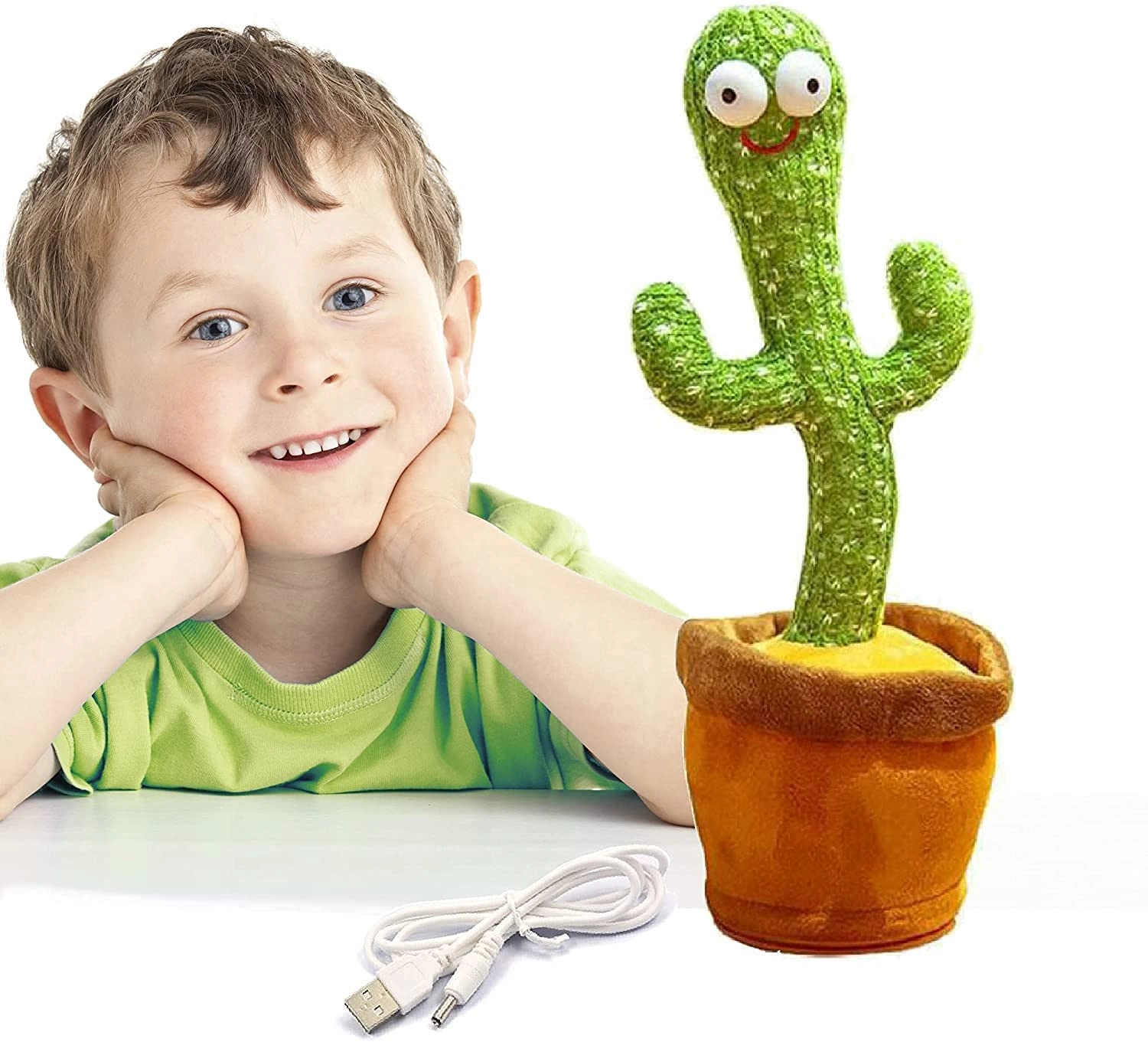 Rechargeable Dancing Cactus Talking Cactus Stuffed Plush Toy Electronic ...