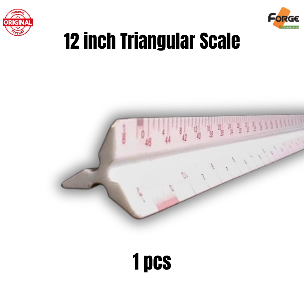 Triangular Scale 12 Inch – Durable Plastic Engineering & Survey Ruler ...