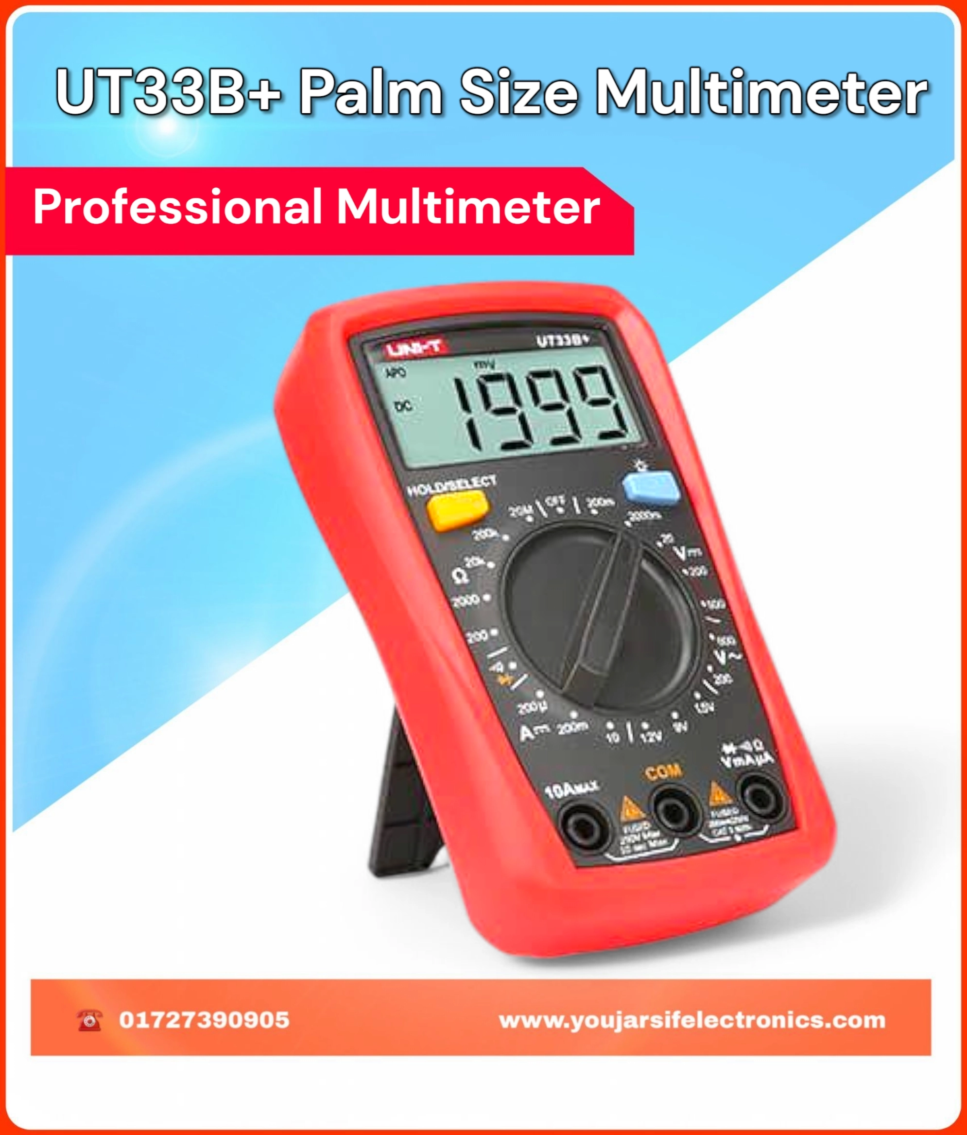 Ut133b UNI-T UT33B+ Palm Size Digital Pocket Multimeter