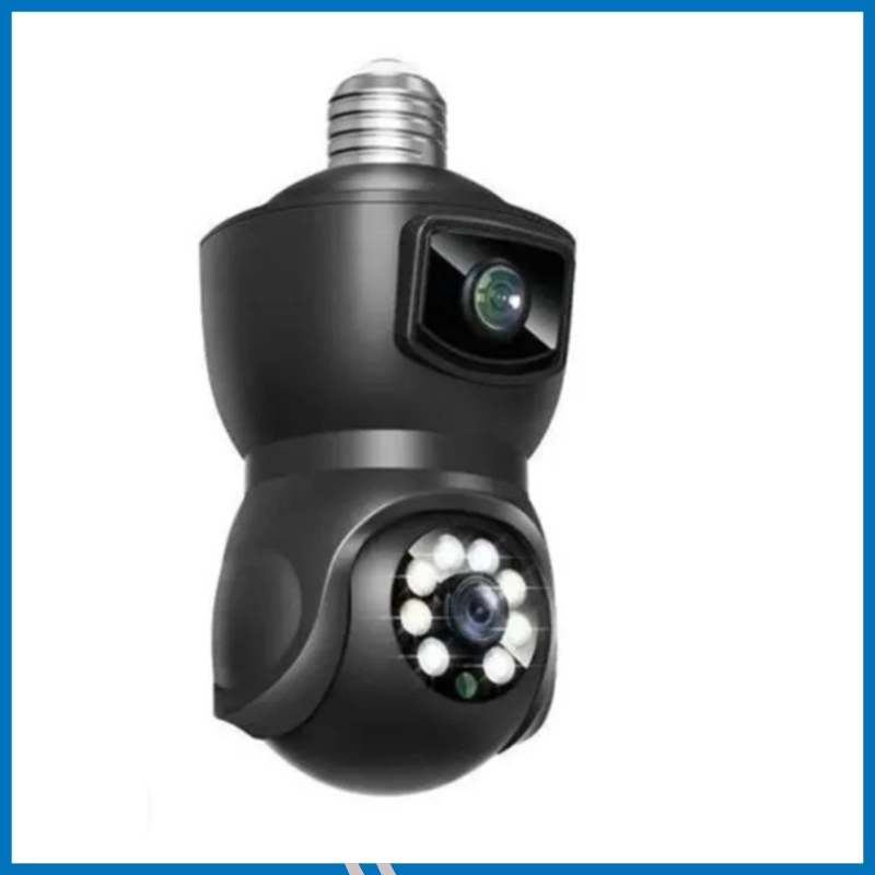 Lens In Camera Function V380 E9 Dual Lens Bulb PTZ IP Camera