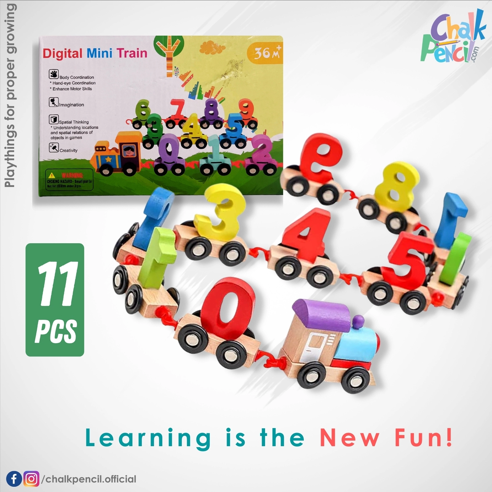 Digital Mini Train Set (11 PCS)